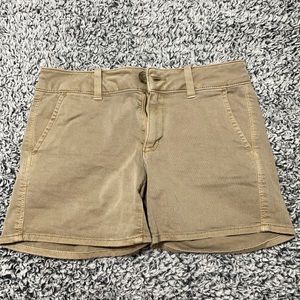 American eagle khaki midi shorts
